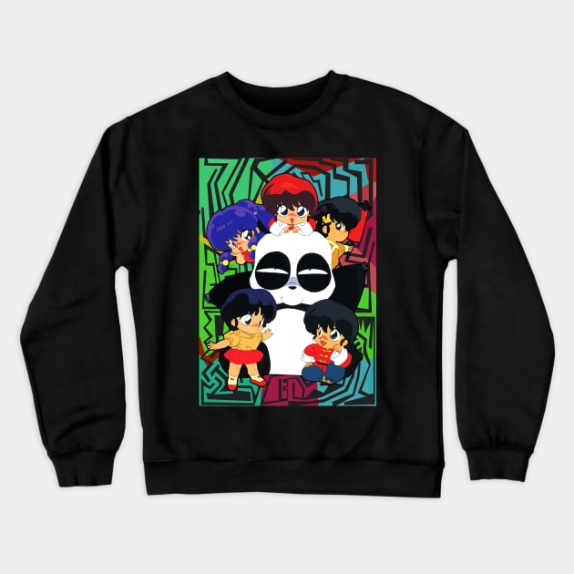 Ranma Chibi kawai Crewneck Sweatshirt by syanart